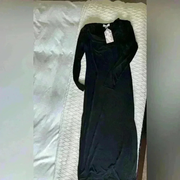 Band of the Free (Gypsy) Annabelle Black Cowl Neck Midi Dress - Picture 4 of 4